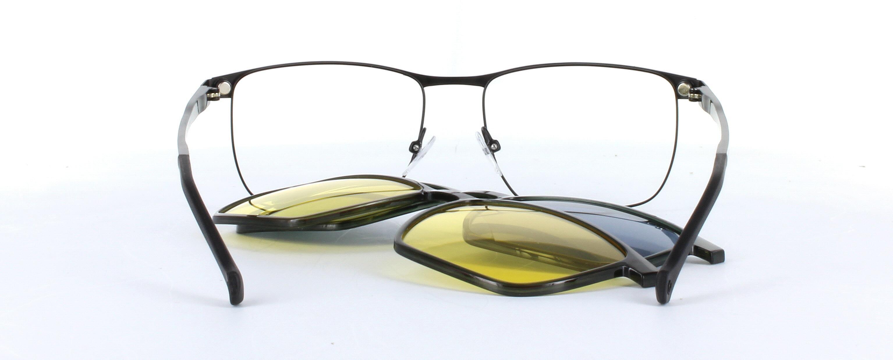 Eyecroxx 601 Grey Full Rim Metal Glasses - Image View 3