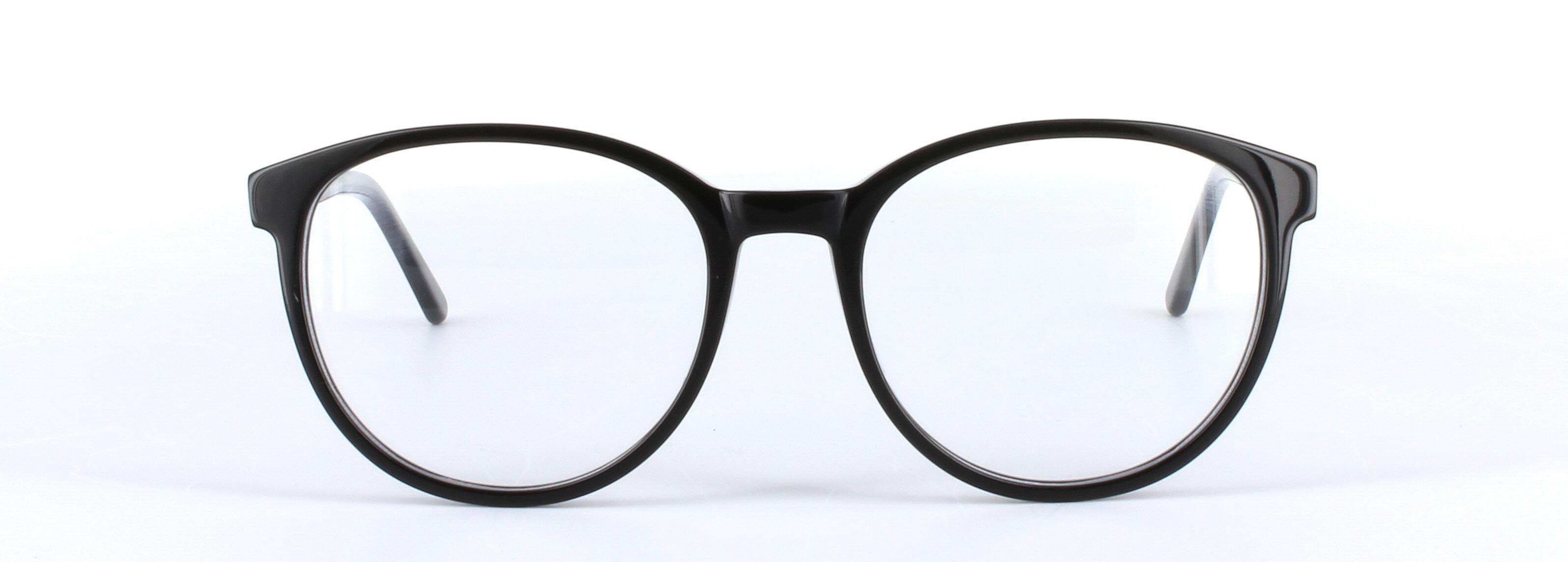Livia Black Full Rim Round Plastic Glasses - Image View 5