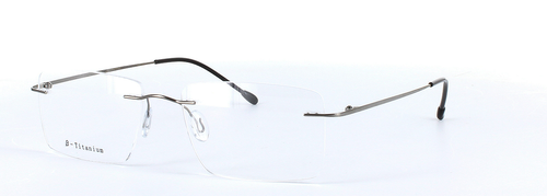 Lorenzo Gunmetal Full Rim Rectangular Metal Glasses - Image View 1