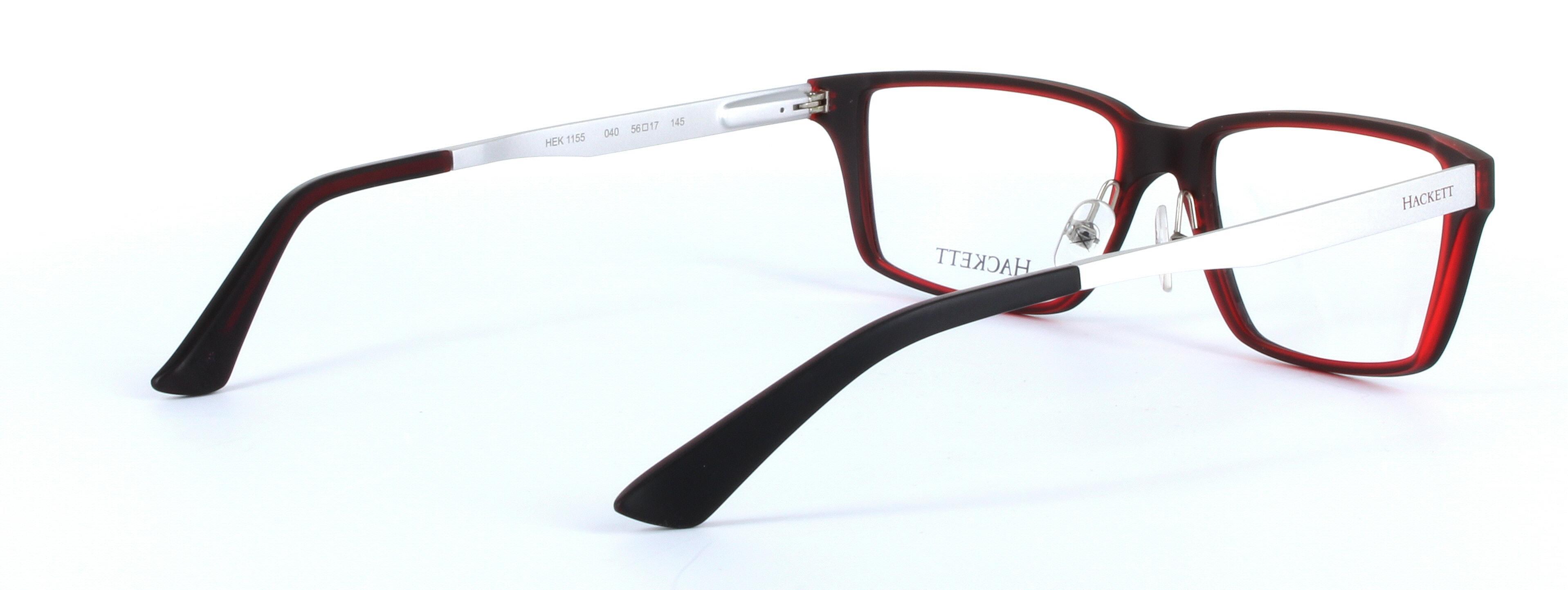 HACKETT (HEK1155-040) Black Full Rim Rectangular Acetate Glasses - Image View 4