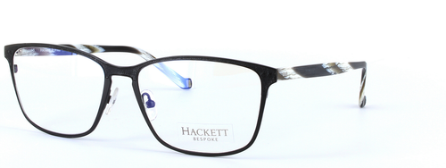 HACKETT BESPOKE (177-02) Black Full Rim Oval Square Metal Glasses - Image View 1