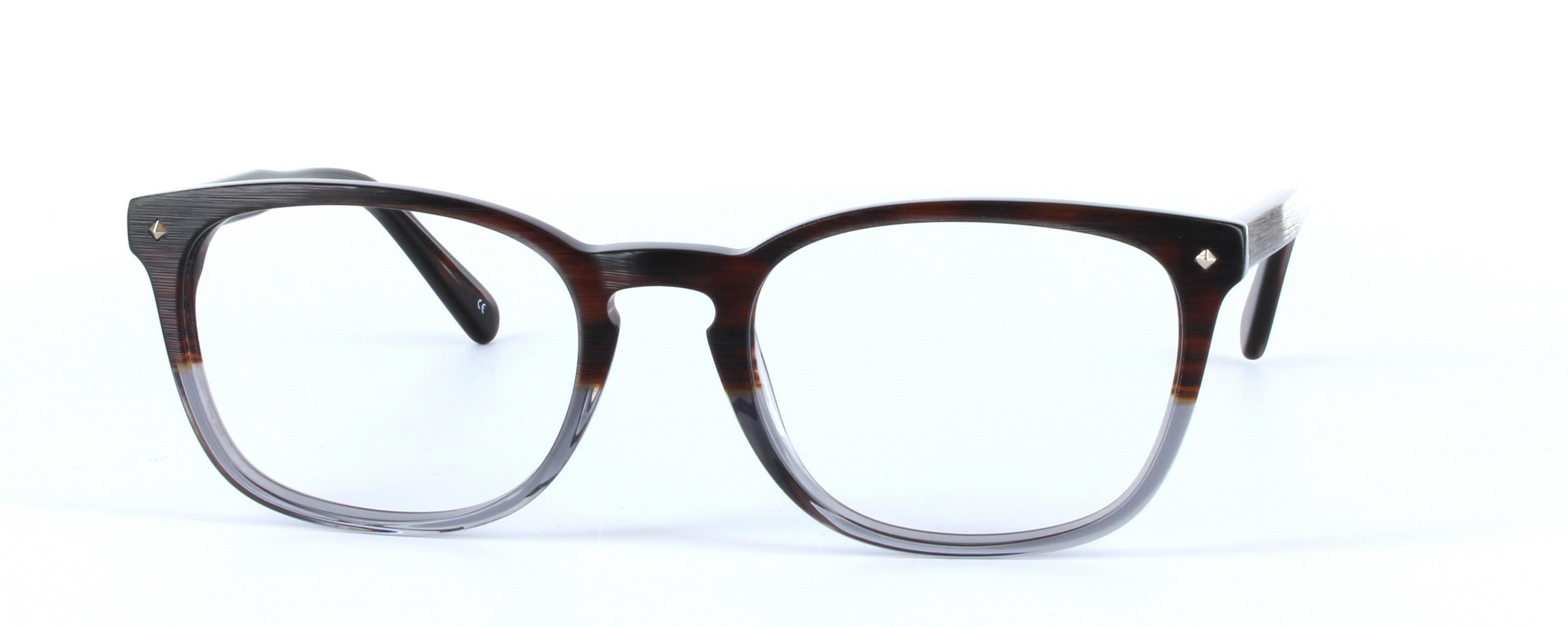 Comet Brown and Grey Full Rim Oval Plastic Glasses - Image View 5