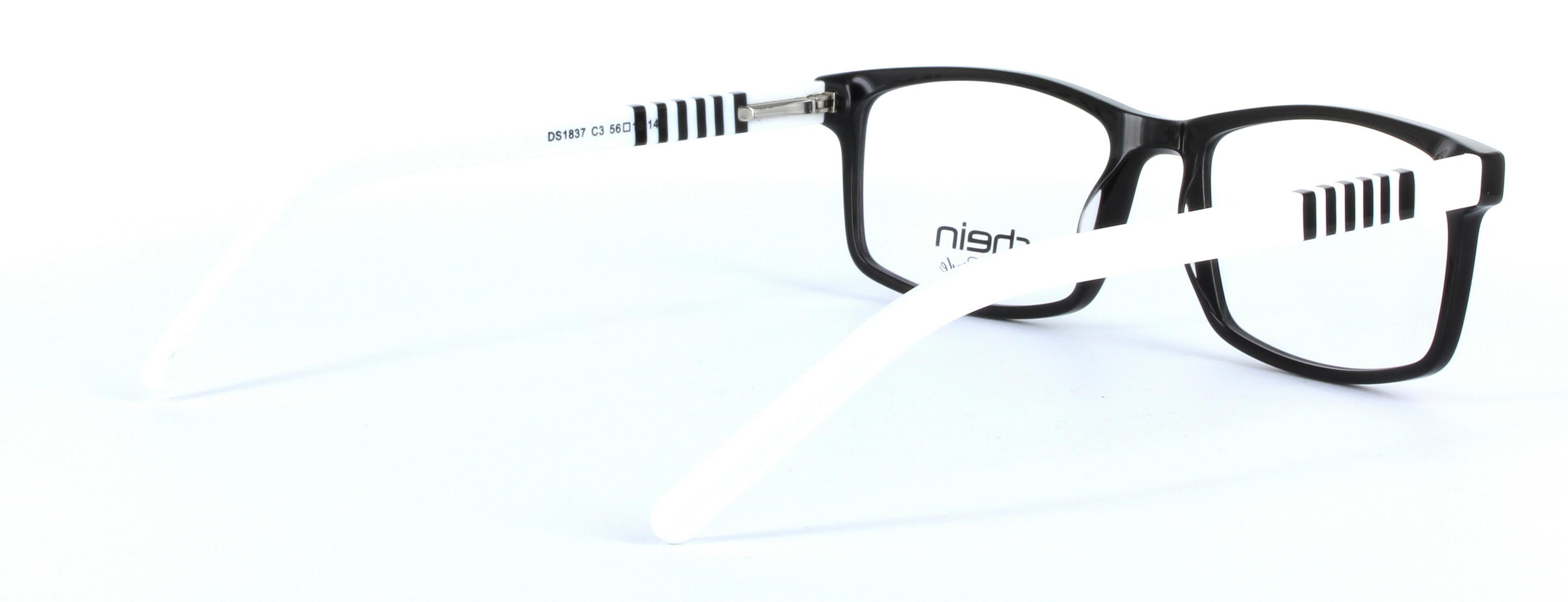 Binka Black Full Rim Rectangular Plastic Glasses - Image View 4