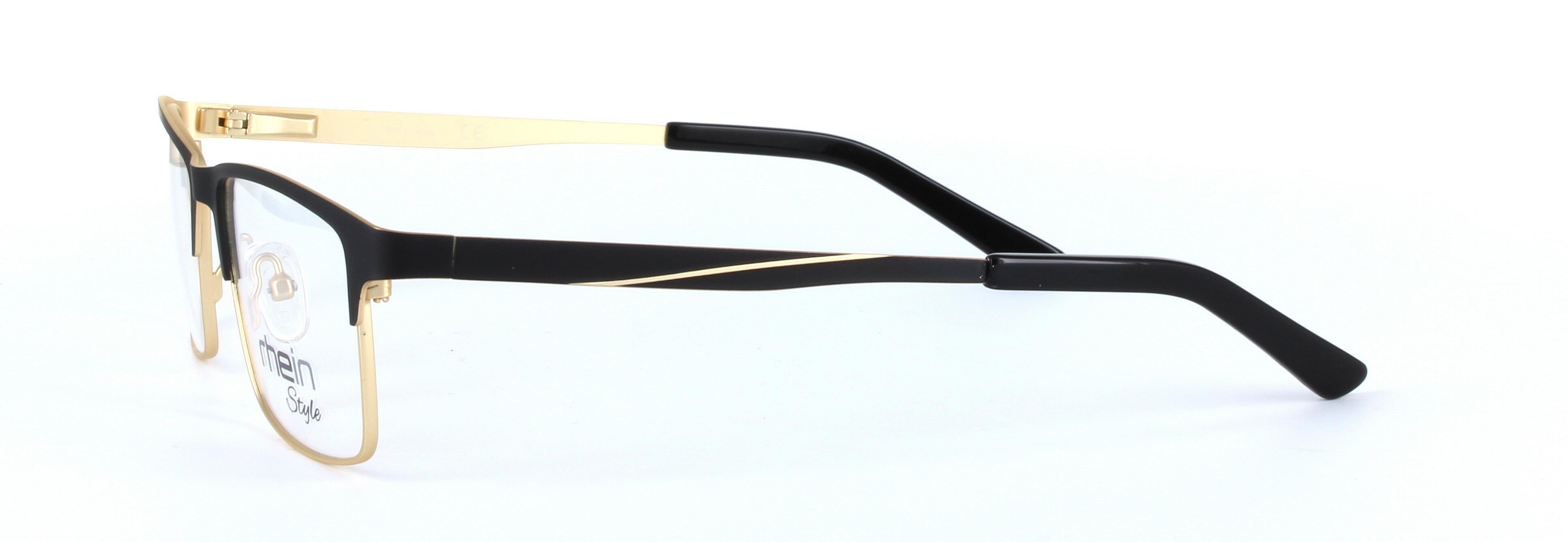 Codey Black Full Rim Oval Rectangular Metal Glasses - Image View 2