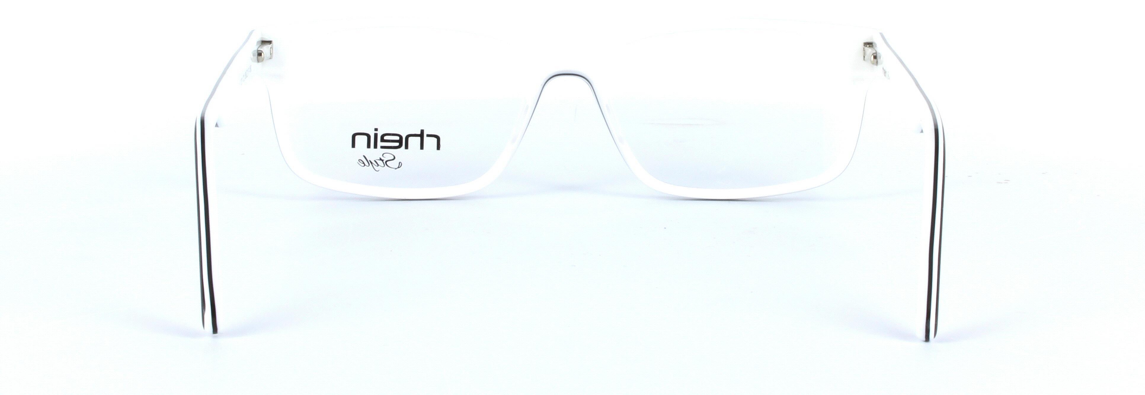 Carson Black and White Full Rim Oval Rectangular Plastic Glasses - Image View 3