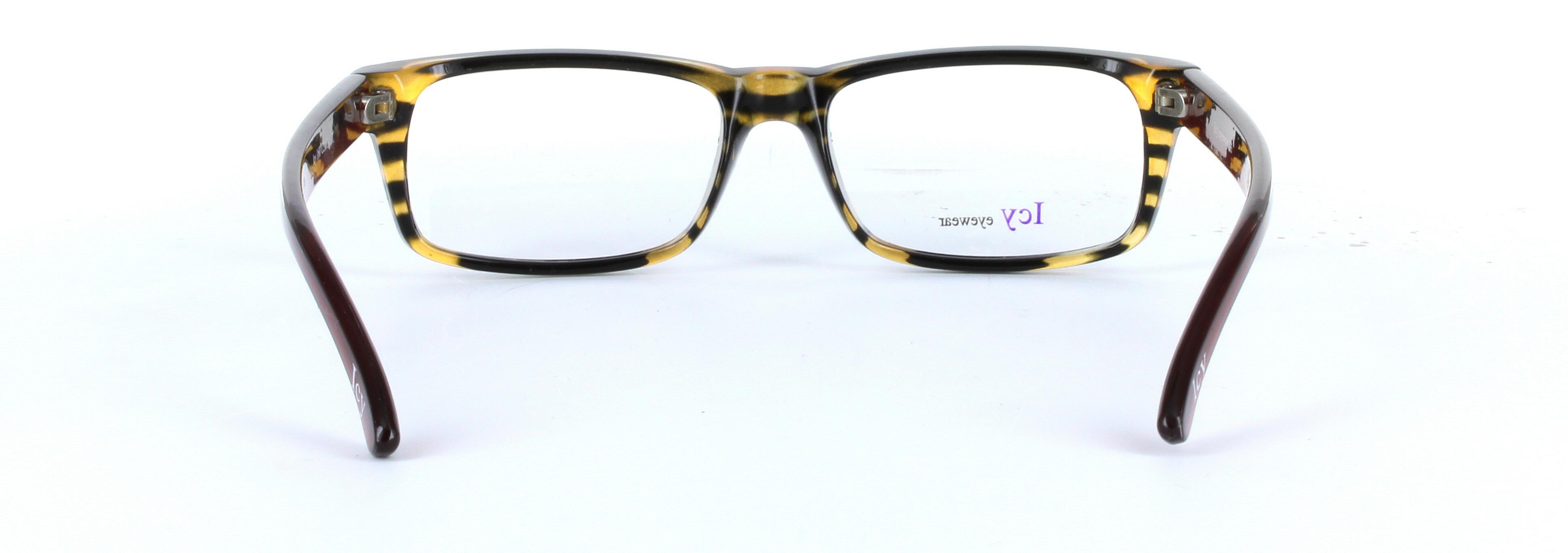 ICY 160 Brown Full Rim Rectangular Square Plastic Glasses - Image View 3