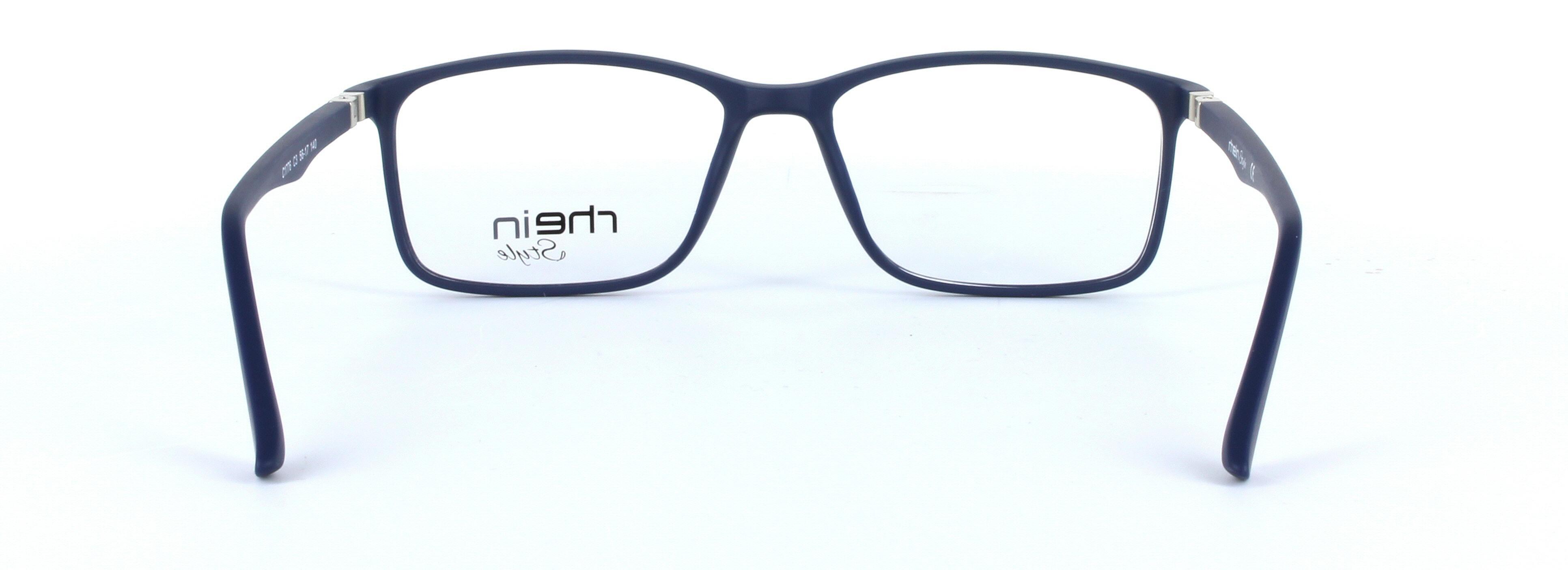 Franky Blue Full Rim Oval Rectangular Plastic Glasses - Image View 3