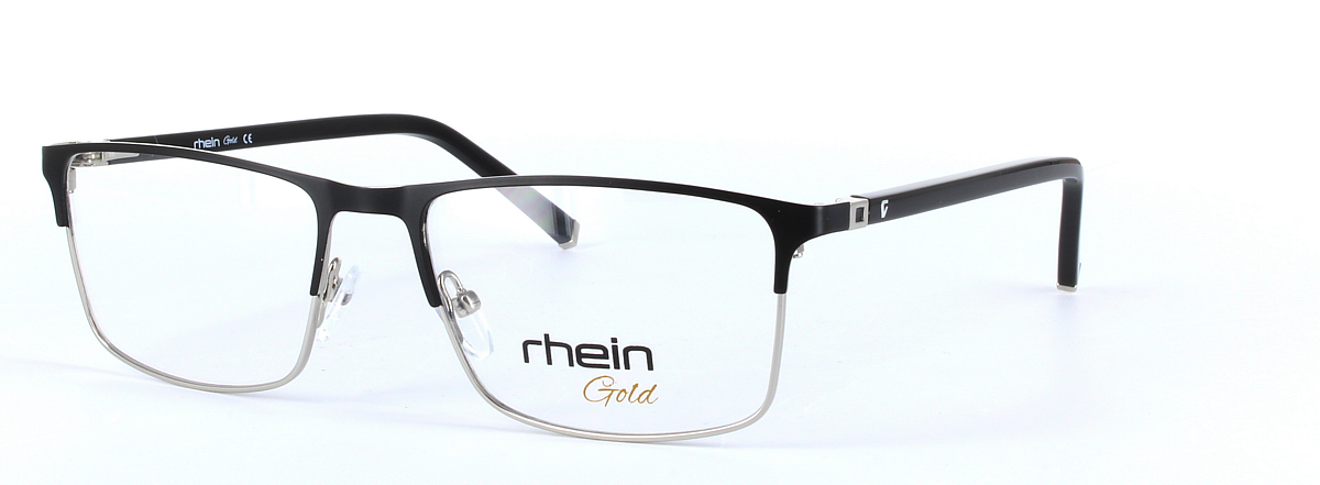 Faith Black Full Rim Oval Rectangular Metal Glasses - Image View 1