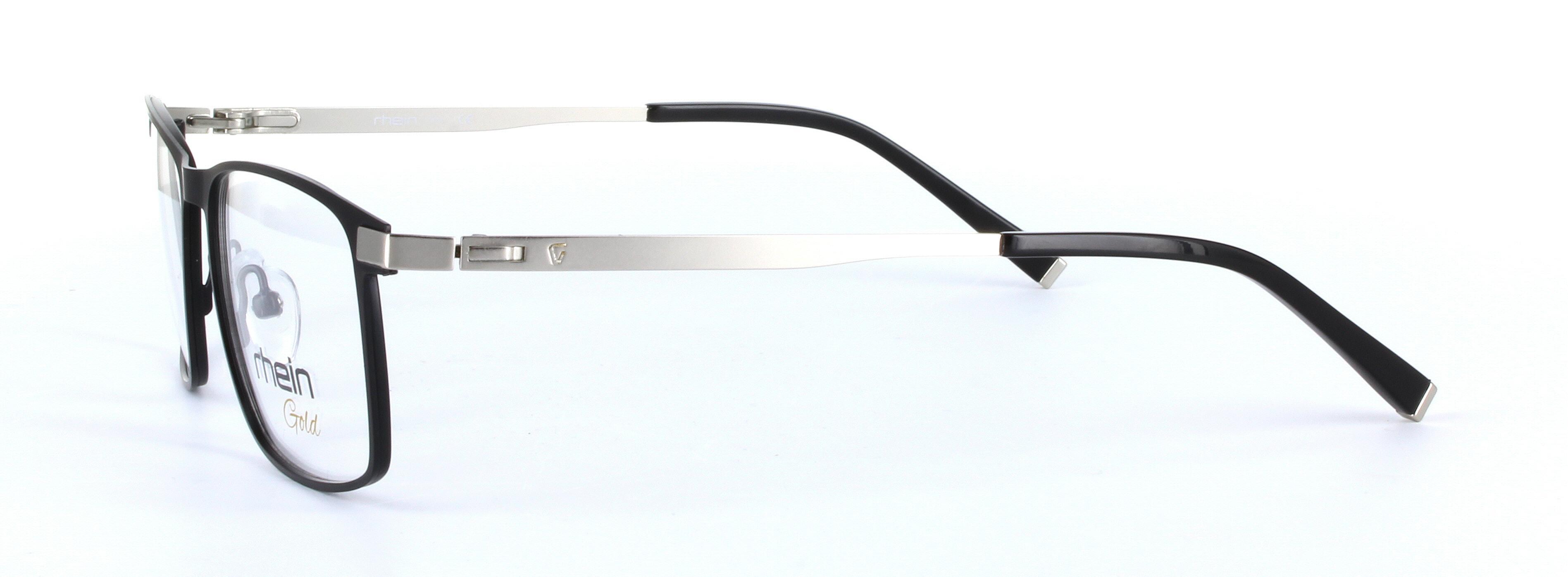 Adam Black Oval Rectangular Metal Glasses - Image View 2