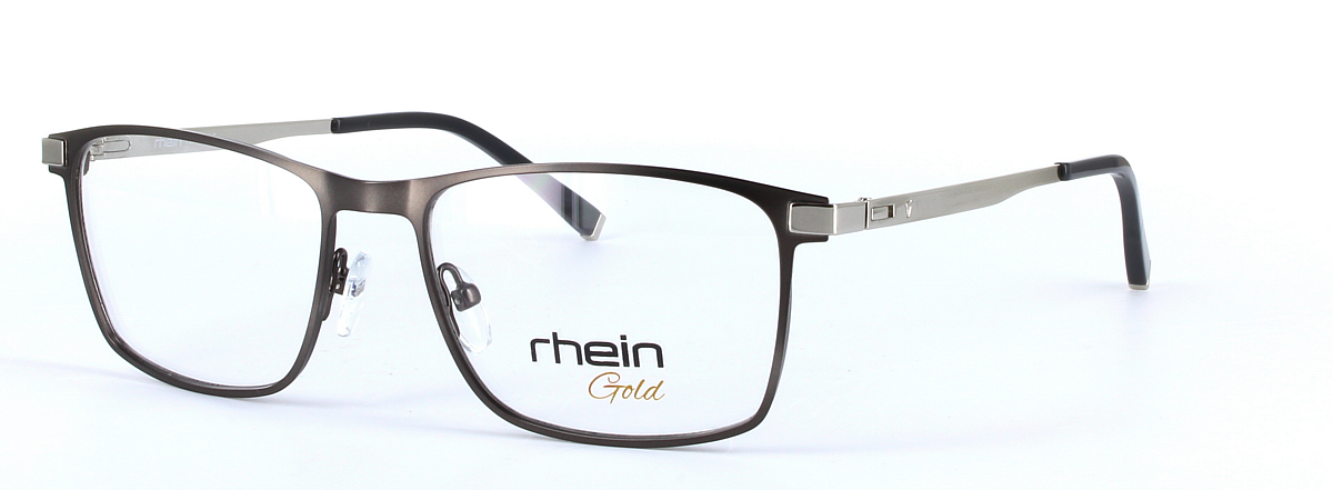 Adam Gunmetal Oval Rectangular Metal Glasses - Image View 1