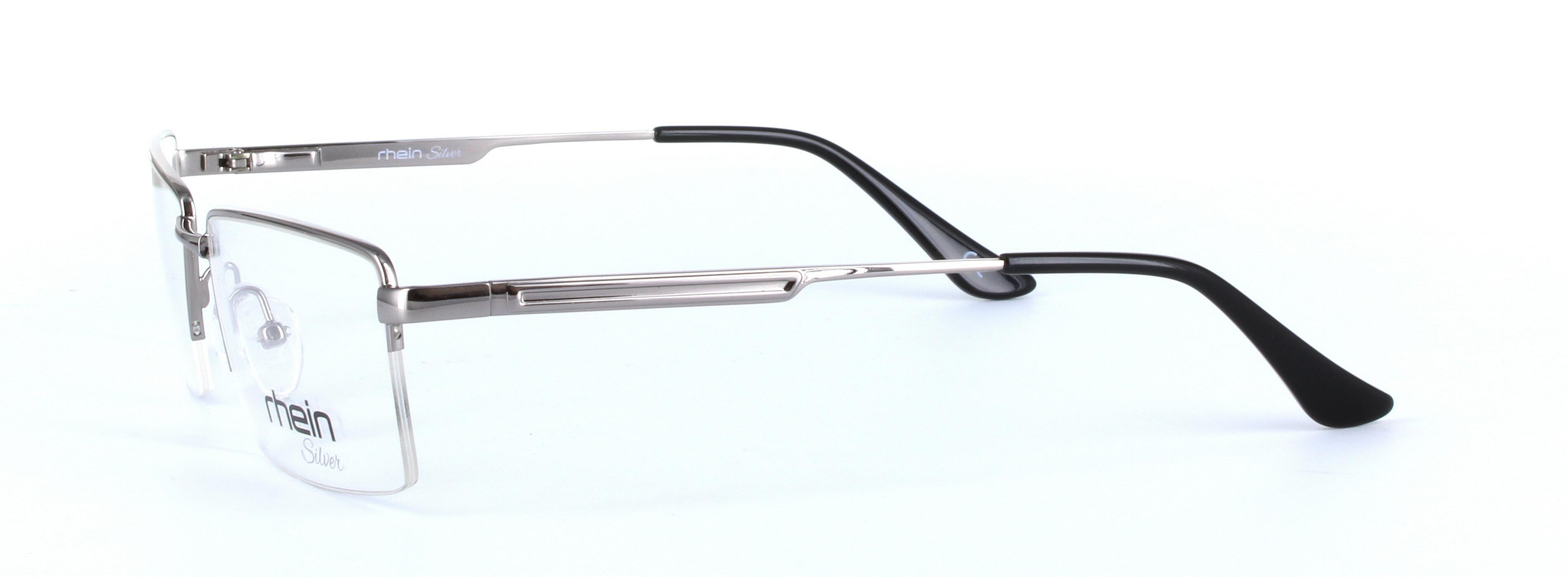 Highfield Gunmetal Semi Rimless Rectangular Metal Glasses - Image View 2