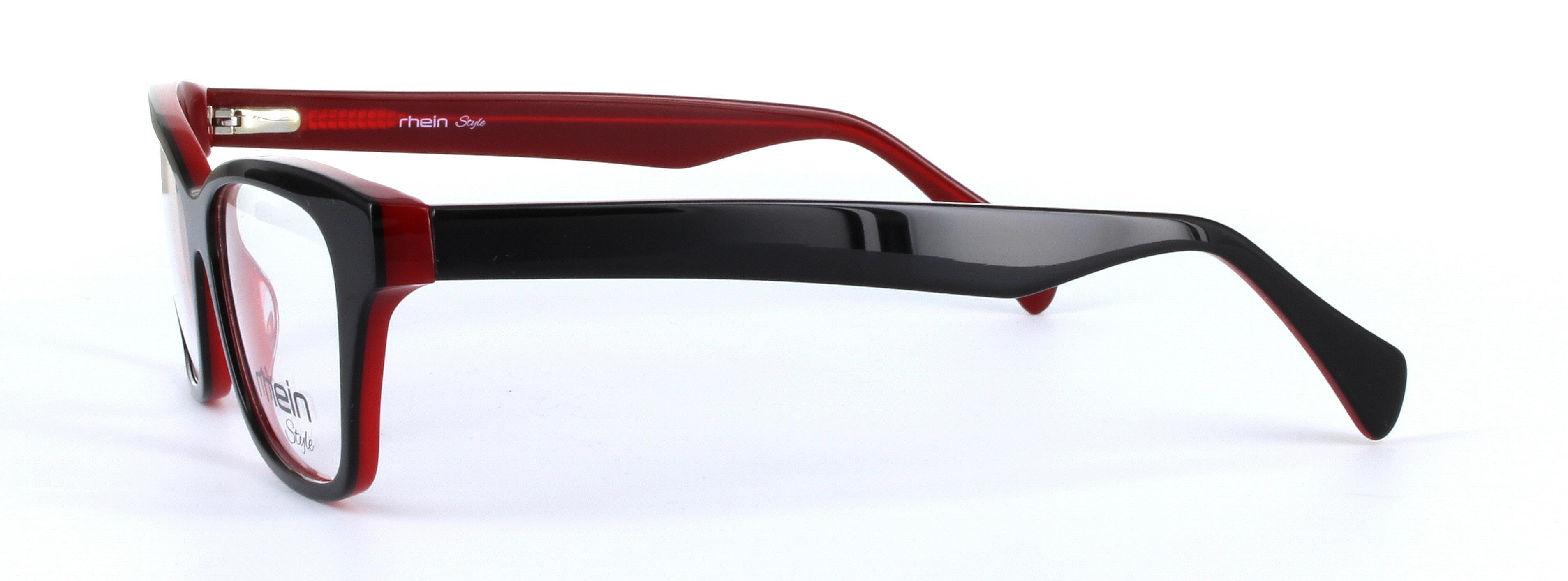 Felia Black Full Rim Oval Round Plastic Glasses - Image View 2