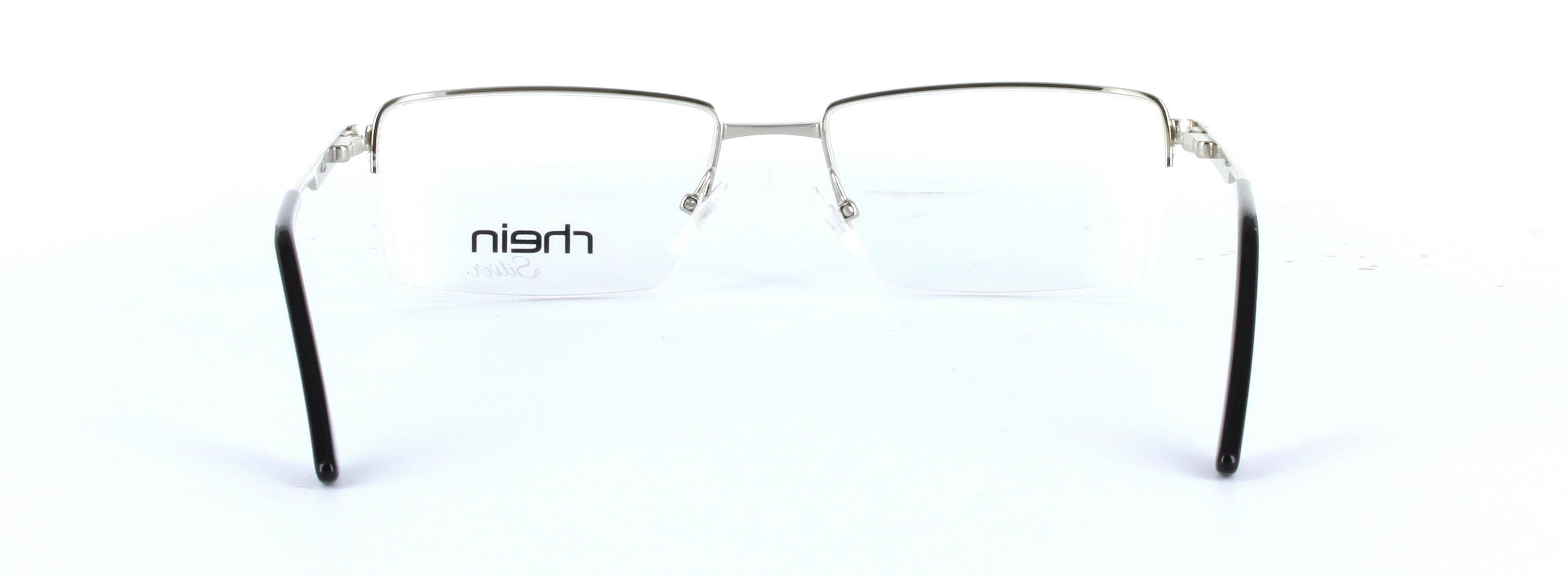 Highfield Silver Semi Rimless Rectangular Metal Glasses - Image View 3
