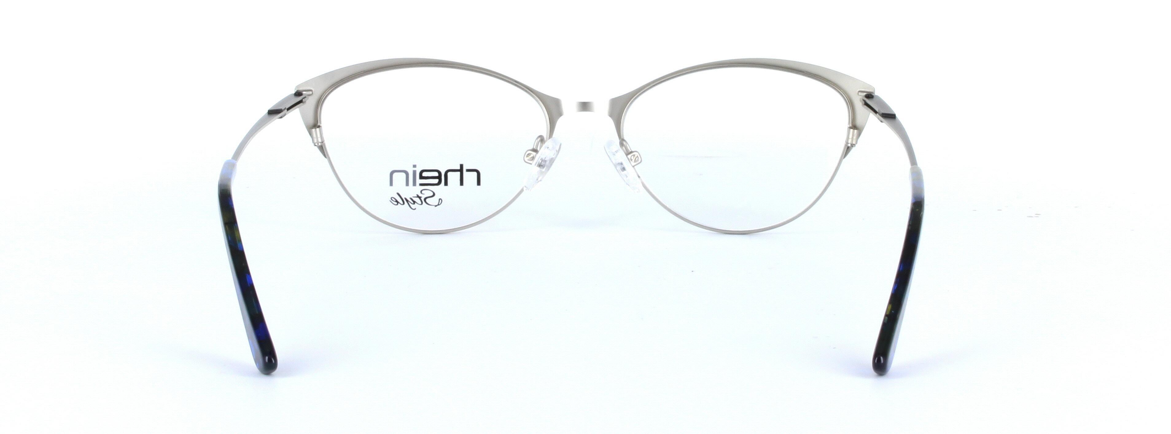 Felicity Black Full Rim Oval Round Metal Glasses - Image View 3