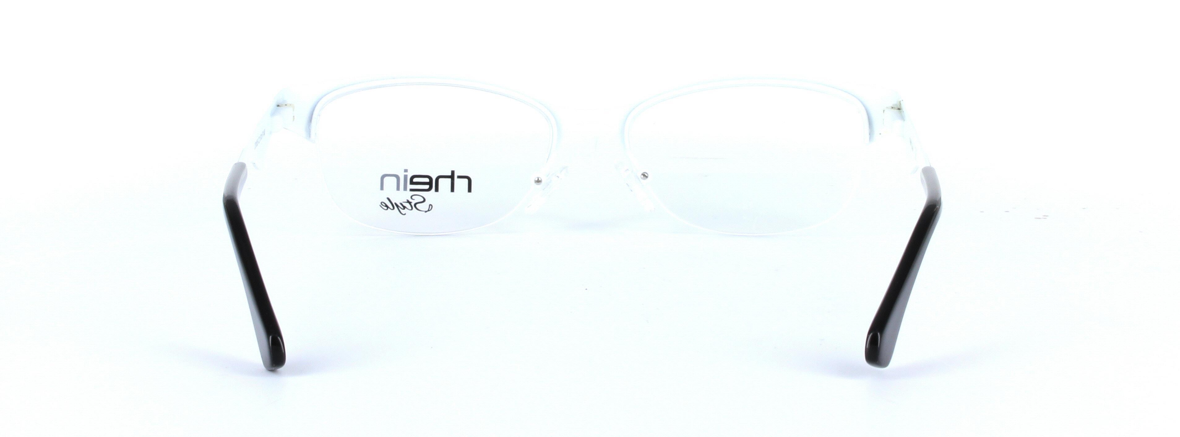 Kelly Black Semi Rimless Oval Rectangular Metal Glasses - Image View 3