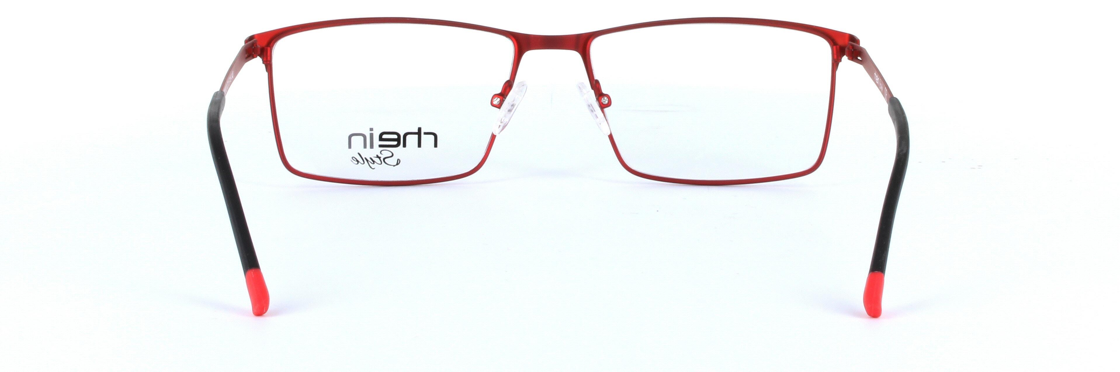 Mitchell Black Full Rim Rectangular Metal Glasses - Image View 3