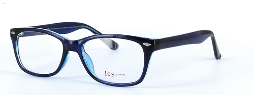 Bailey Blue Rim Oval Square Plastic Glasses - Image View 1
