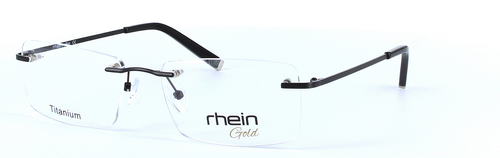 Greenville Titanium Black Rimless Rectangular Titanium Glasses - Image View 1