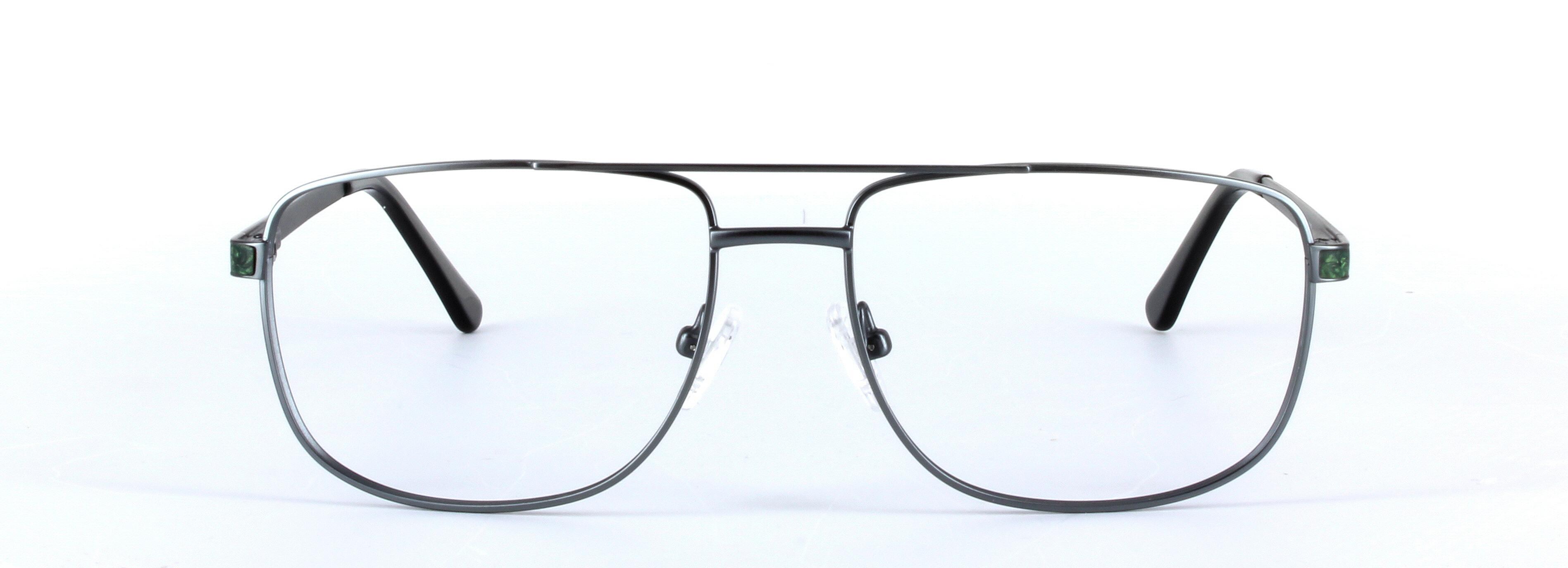 Marlowe Gunmetal Full Rim Oval Metal Glasses - Image View 5