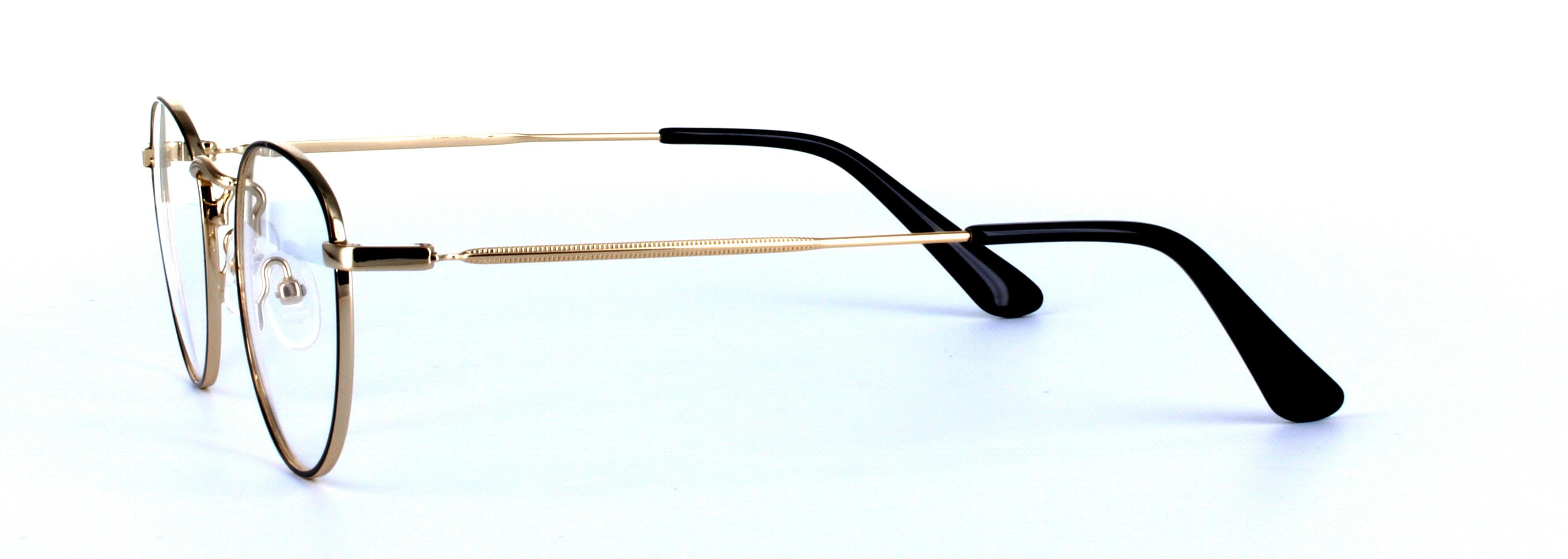 Birdy Gold Full Rim Round Metal Glasses - Image View 2