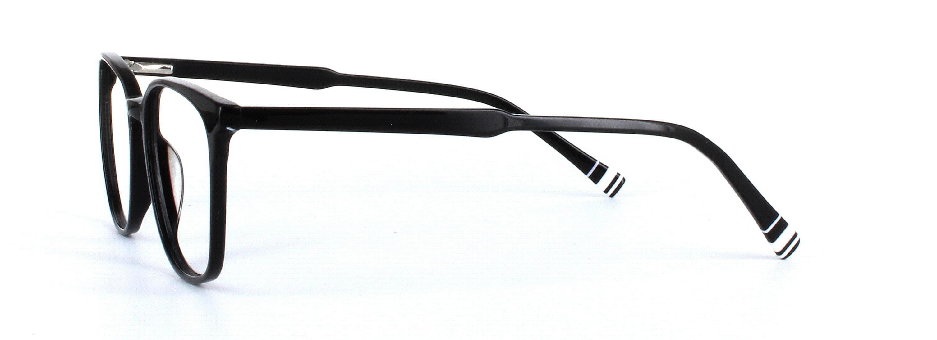 Astley Black Full Rim Round Acetate Glasses - Image View 2