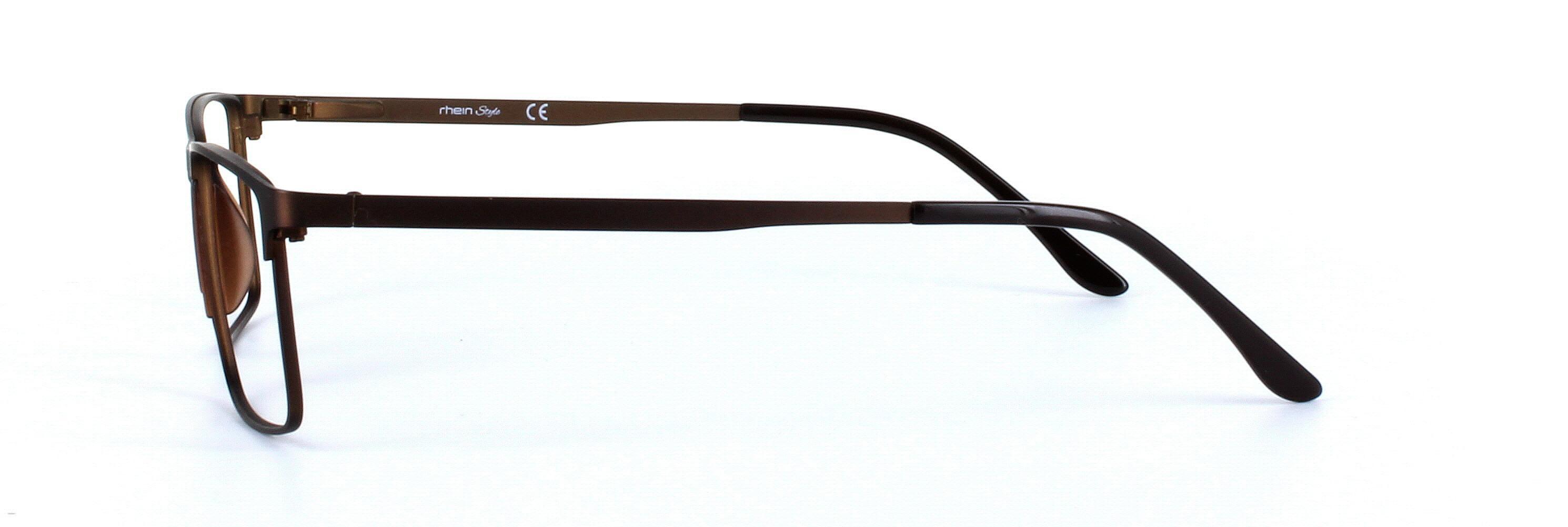Burnaby Bronze Full Rim Rectangular Metal Glasses - Image View 2