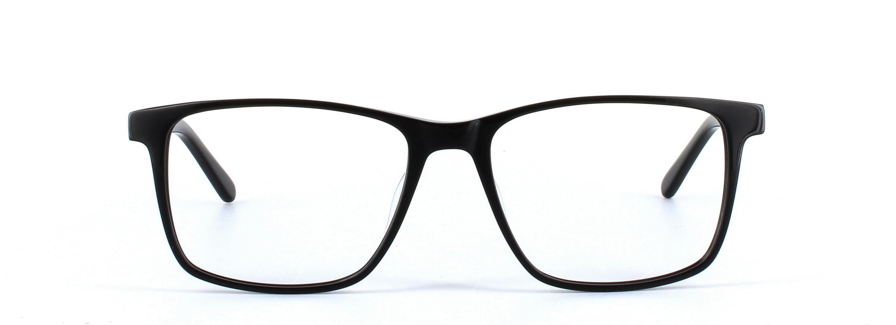 Bayley Lane Black Full Rim Rectangular Acetate Glasses - Image View 5