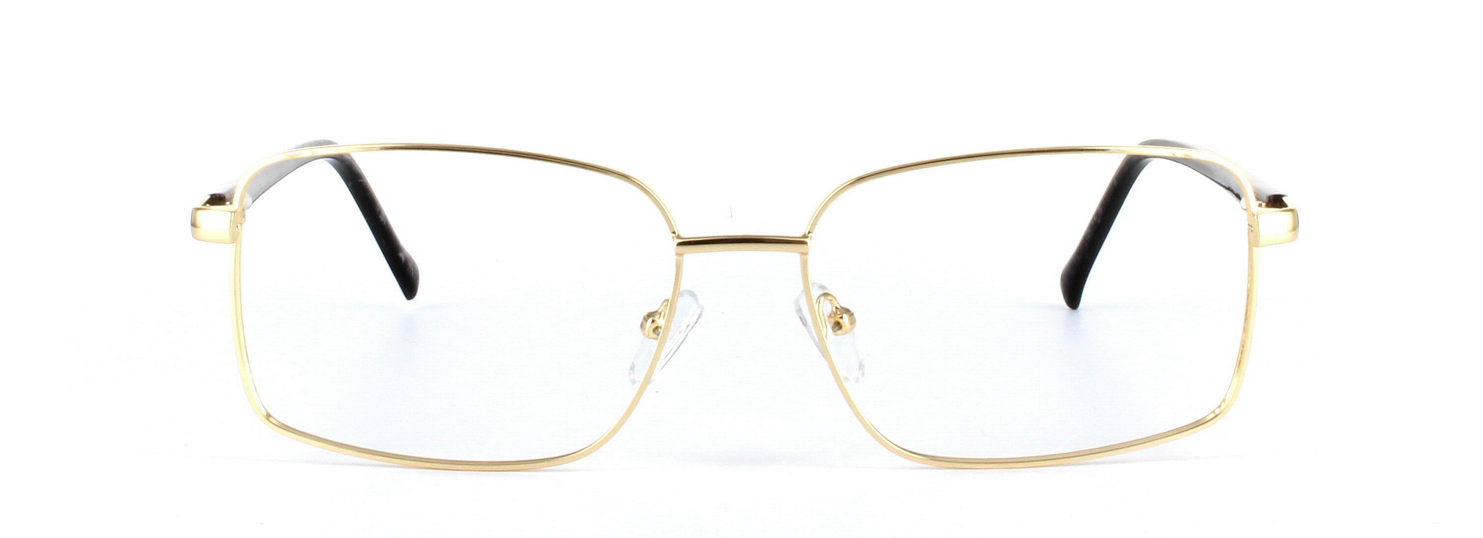 Marlborough Gold Full Rim Rectangular Glasses - Image View 5