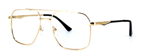 Caludon Gold Full Rim Aviator Metal Glasses - Image View 1