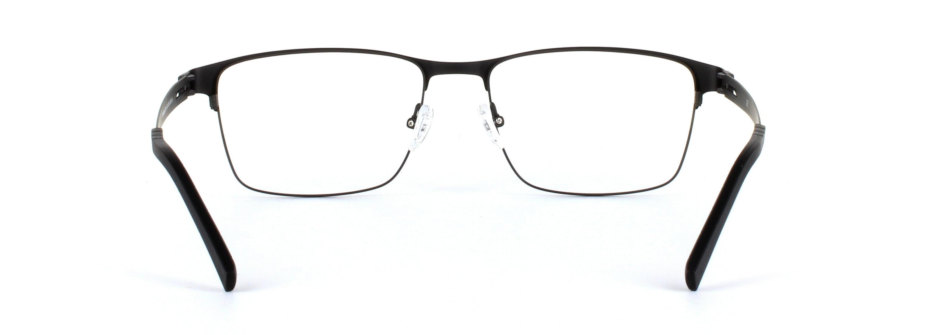 Divo Matt Black Full Rim Square Titanium Glasses - Image View 3
