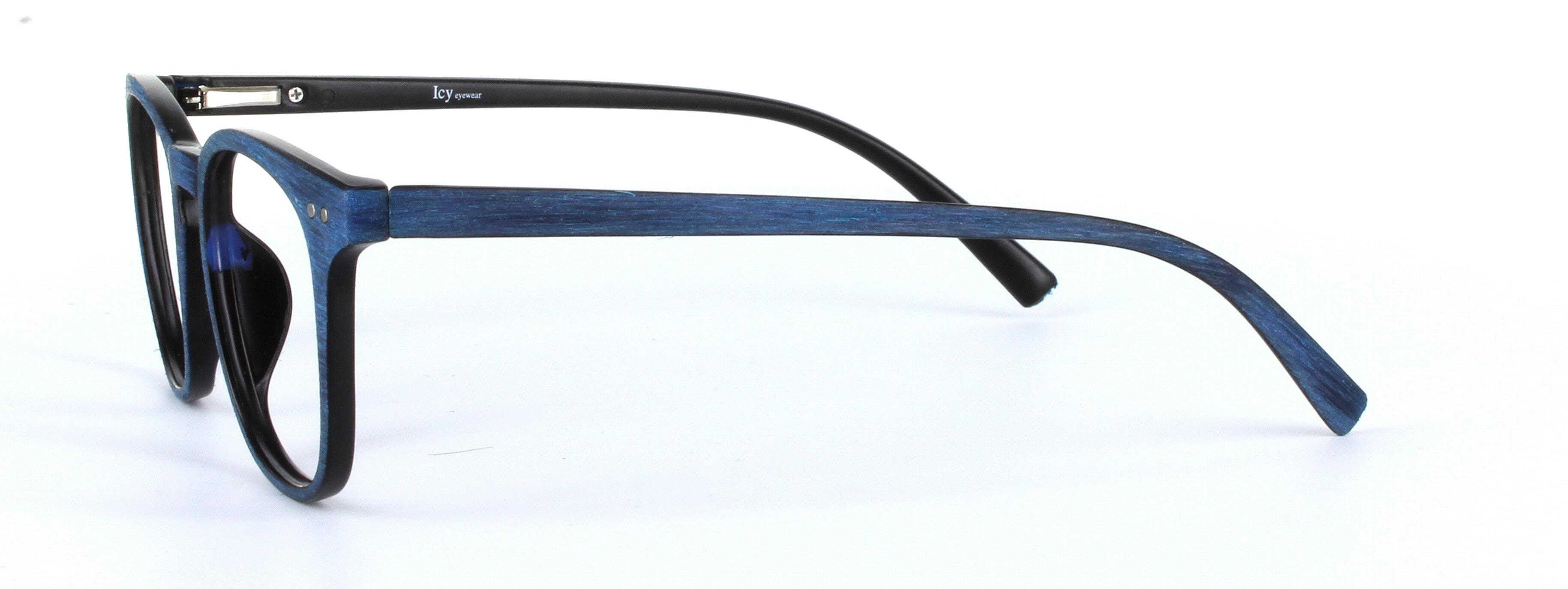Aubrey Blue Full Rim Oval Round Plastic Glasses - Image View 2