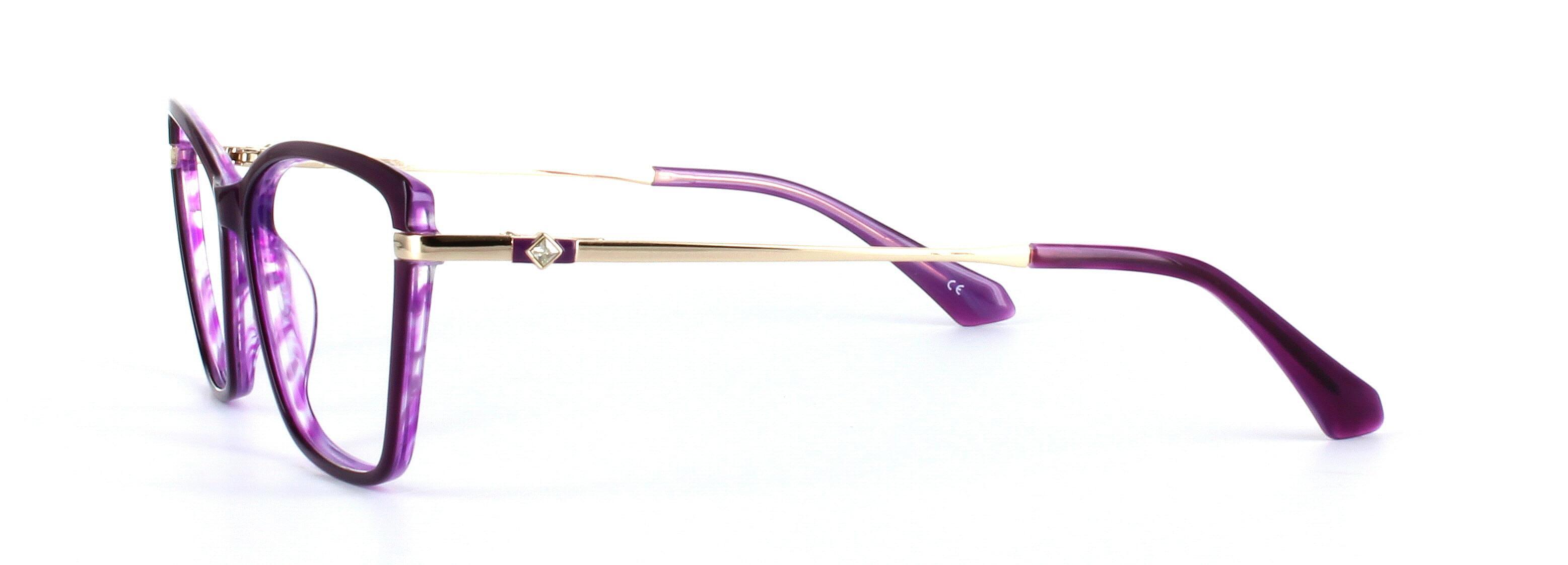 Jeanine Purple Full Rim Acetate Glasses - Image View 2
