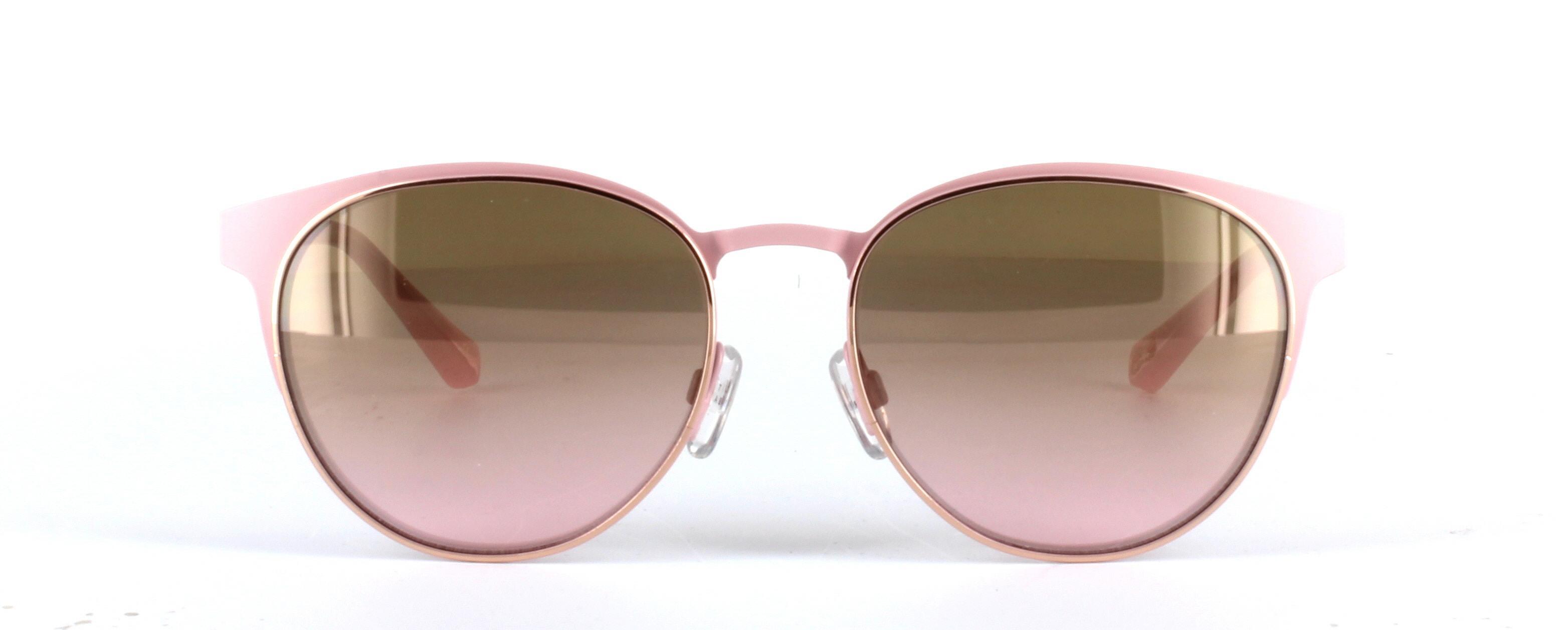 Daila Pink Full Rim Metal Sunglasses - Image View 5