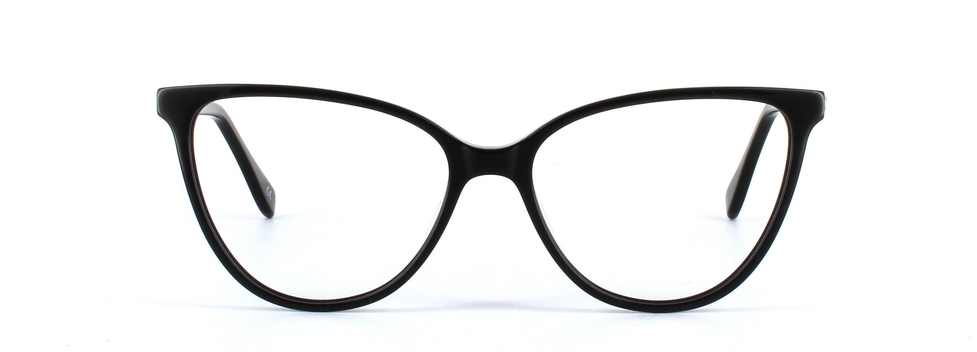Leigh Black Full Rim Cat Eye Acetate Glasses - Image View 5