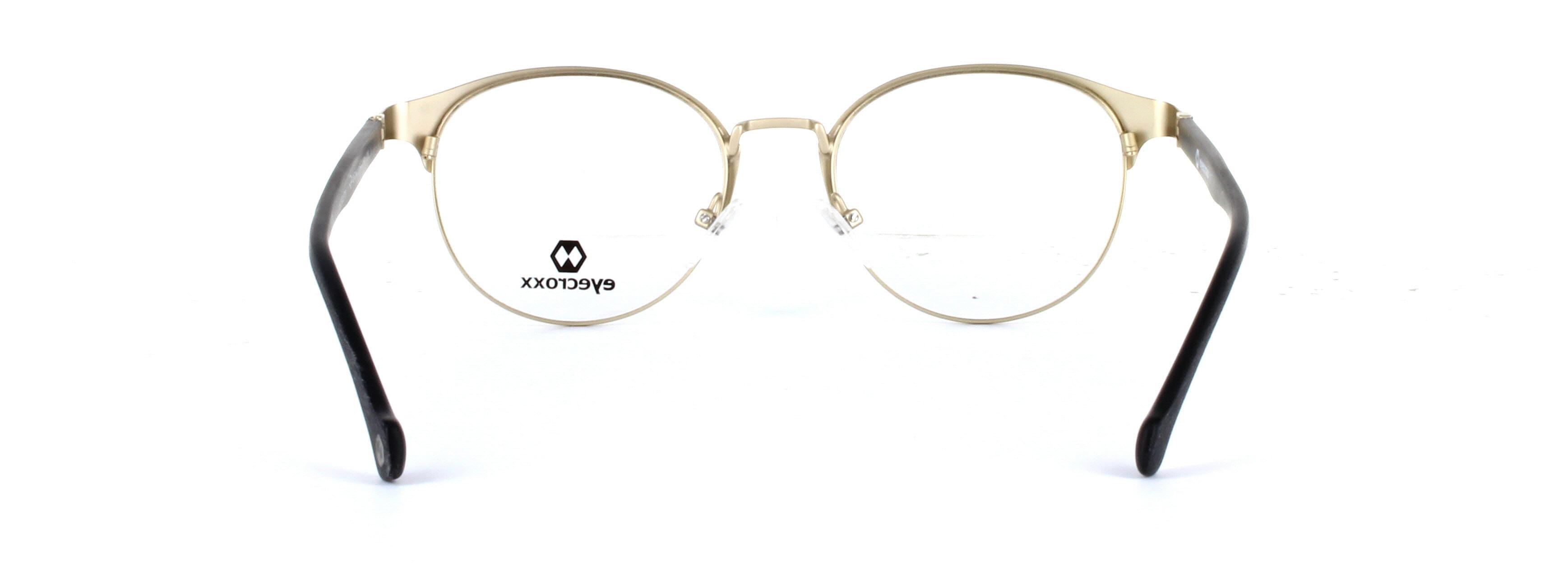 Eyecroxx 543 Black Full Rim Round Metal Glasses - Image View 3