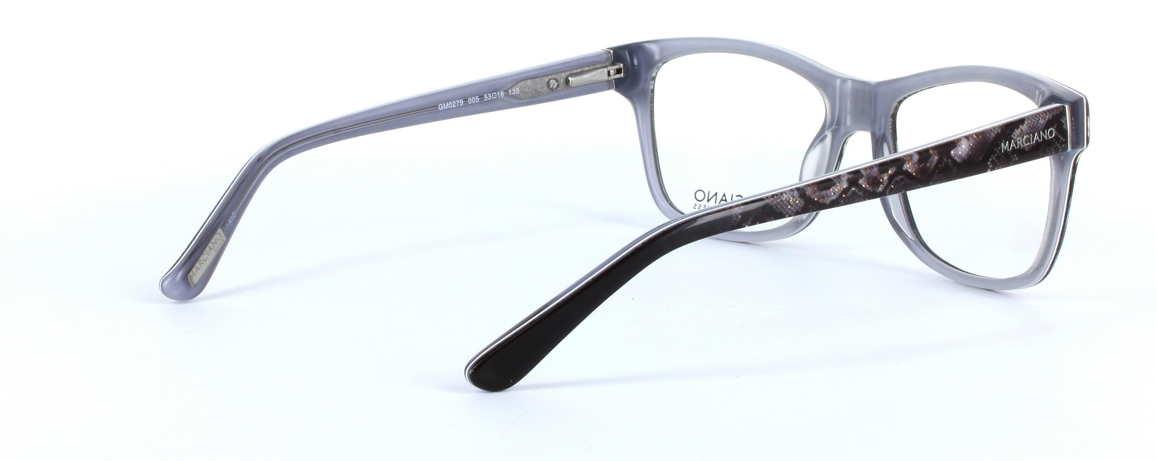 GUESS MARCIANO (GM0279-005) Black Full Rim Oval Rectangular Acetate Glasses - Image View 4