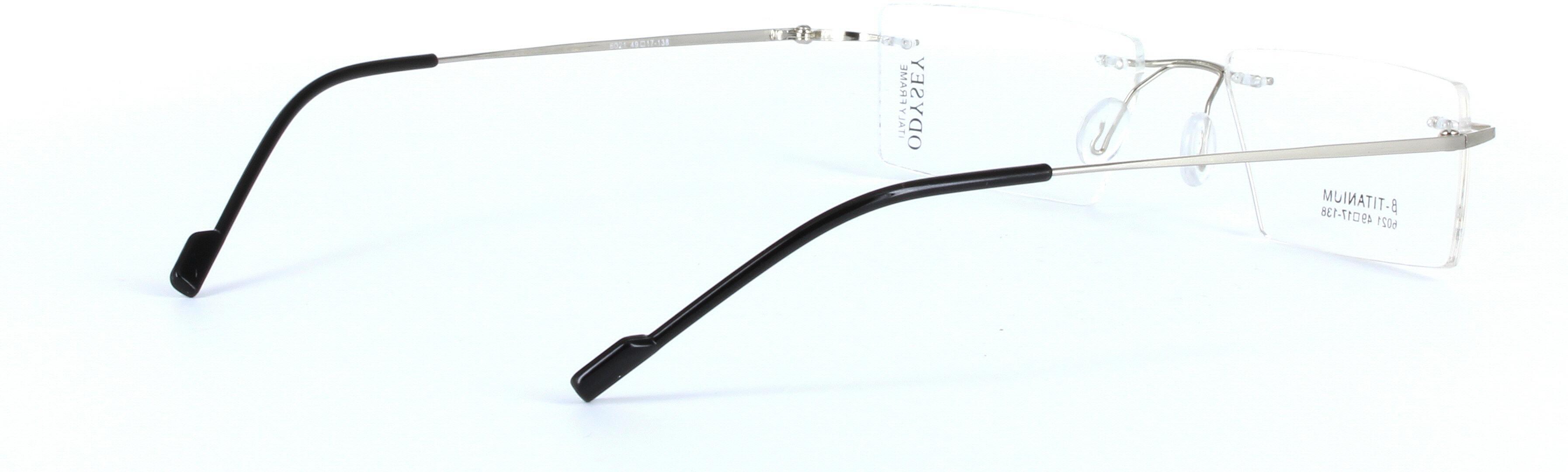 ODYSEY 6021 Silver Rimless Rectangular Titanium Glasses - Image View 4