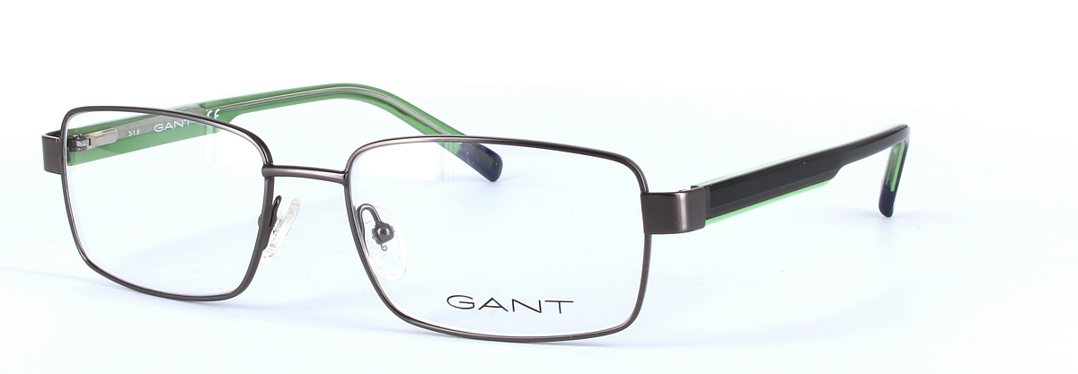 GANT (GA3102) Gunmetal Full Rim Rectangular Metal Glasses - Image View 1