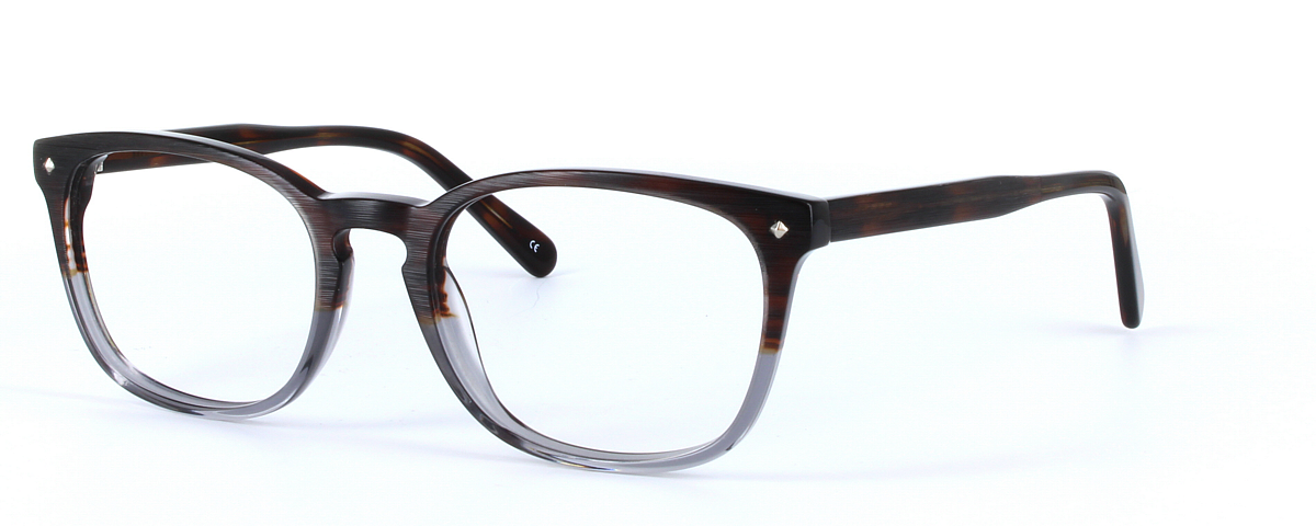 Comet Brown and Grey Full Rim Oval Plastic Glasses - Image View 1