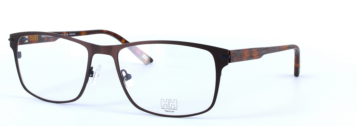 Helly Hansen HH 1019 Brown Full Rim Rectangular Square Metal Glasses - Image View 1
