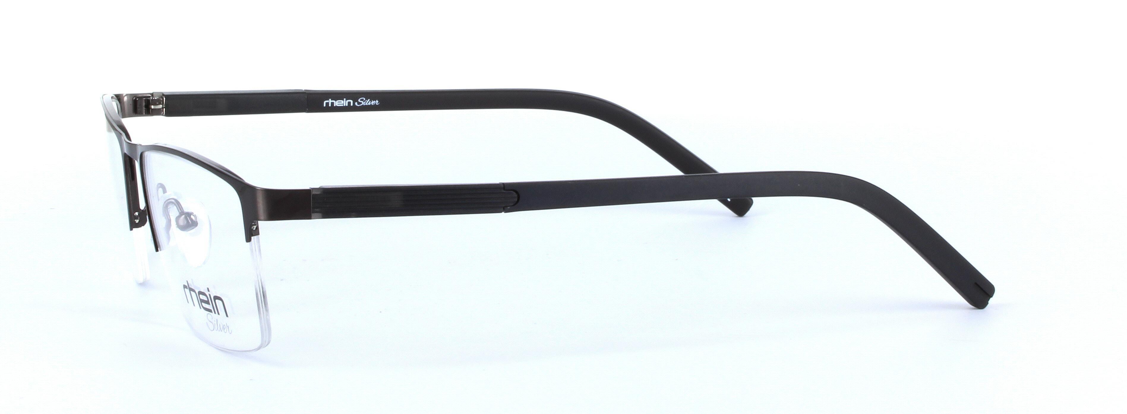 Dell Black Semi Rimless Rectangular Metal Glasses - Image View 2