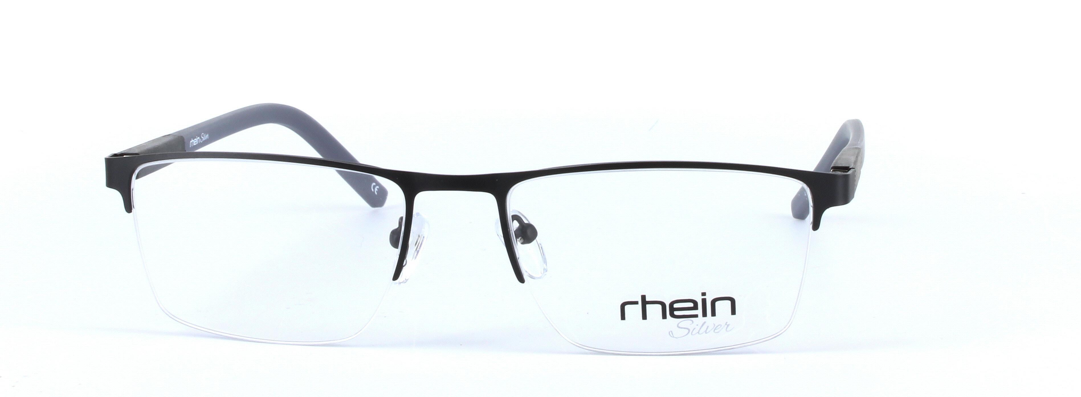 Dell Grey Semi Rimless Rectangular Metal Glasses - Image View 5