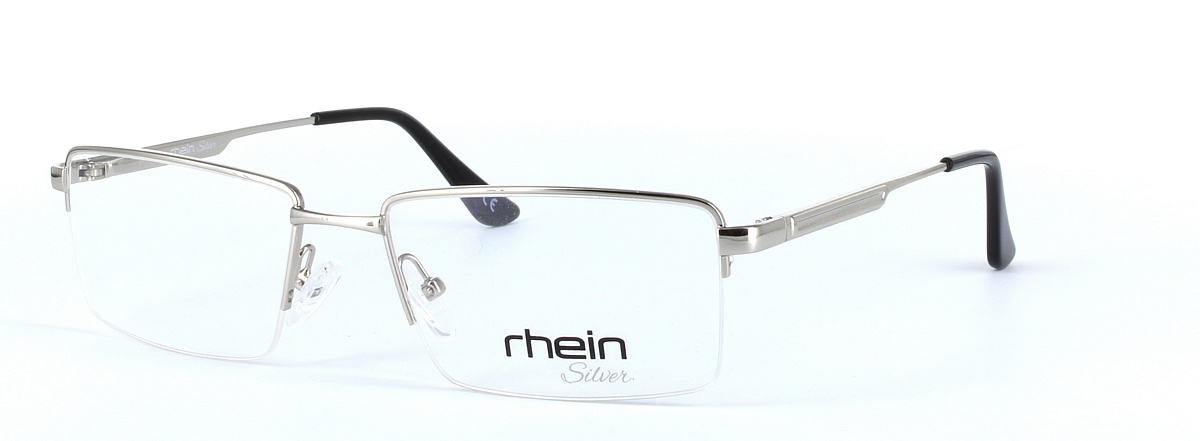 Highfield Silver Semi Rimless Rectangular Metal Glasses - Image View 1