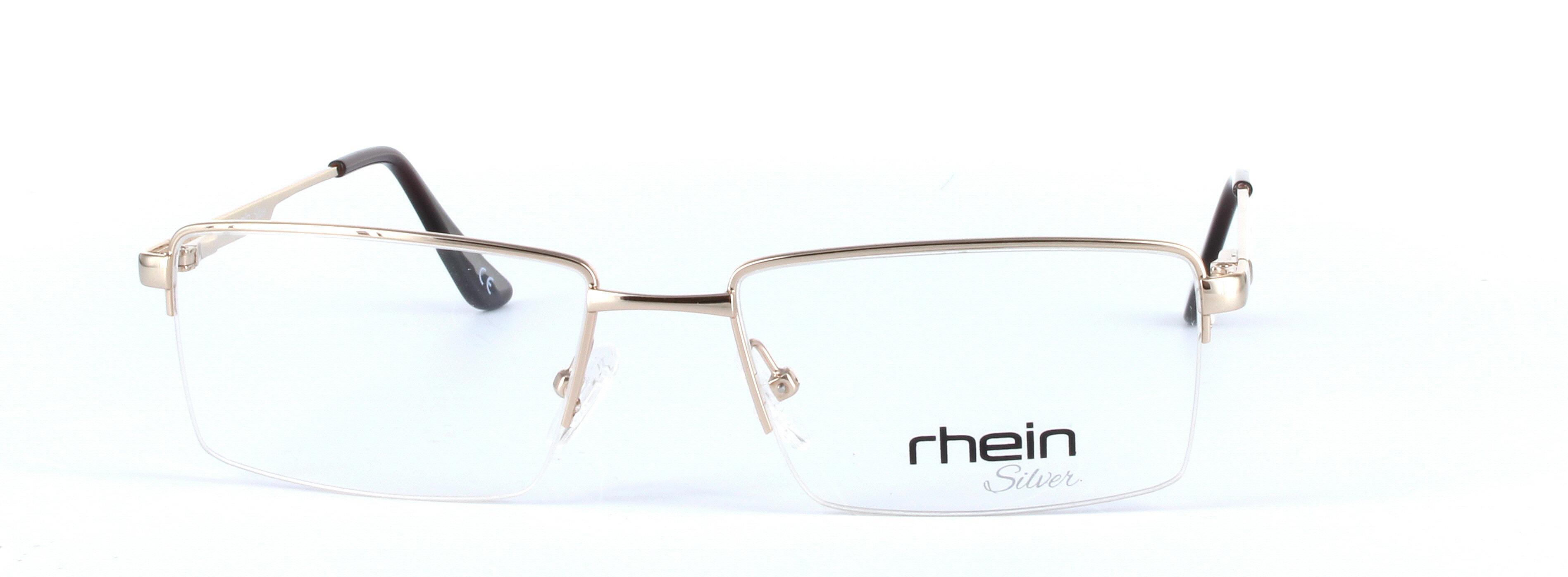 Highfield Gold Semi Rimless Rectangular Metal Glasses - Image View 5