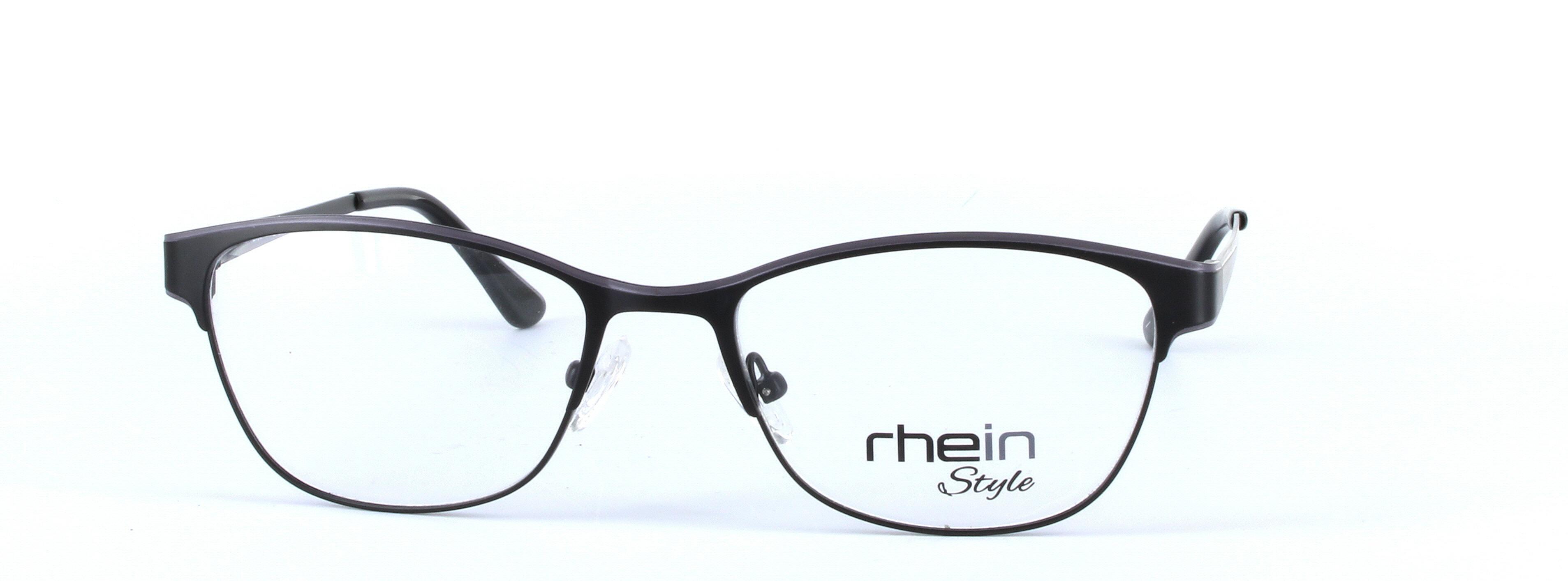 Harvey Black Full Rim Oval Metal Glasses - Image View 5