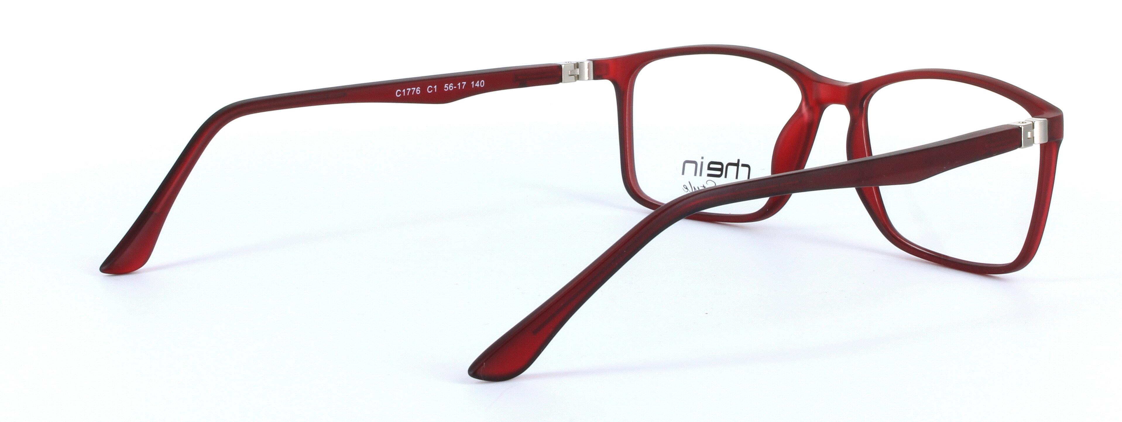 Franky Reddish Brown Full Rim Oval Rectangular Plastic Glasses - Image View 4