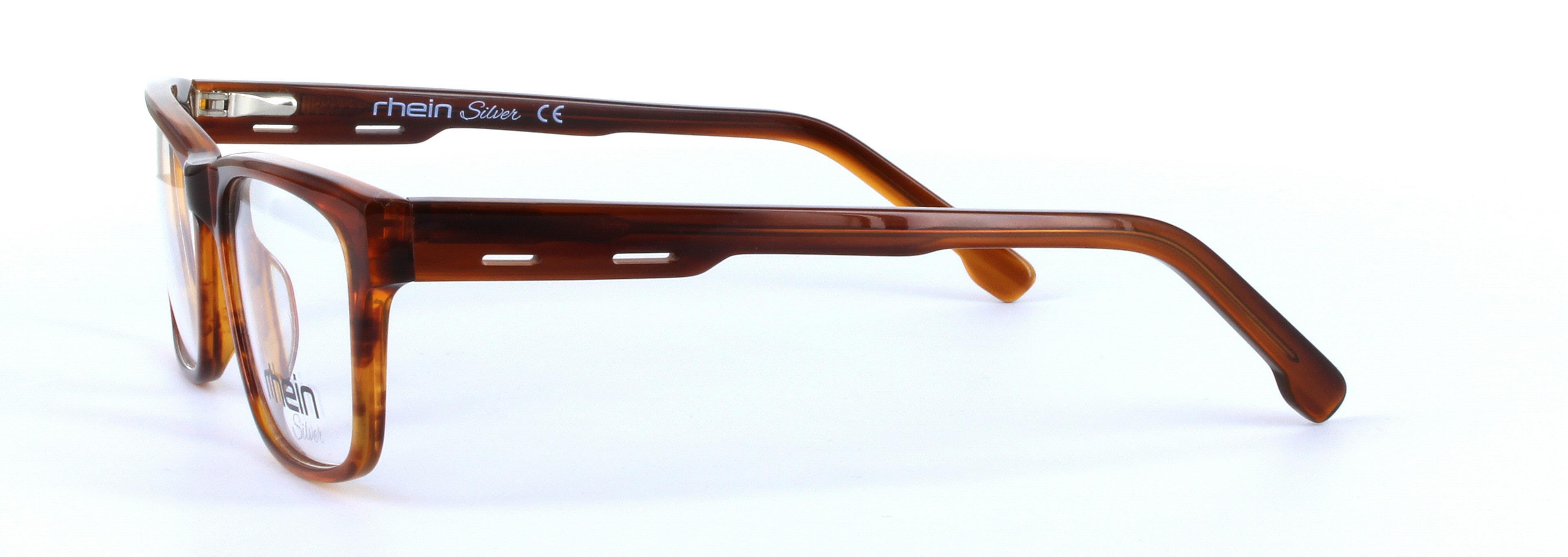 Cygnus Brown Full Rim Rectangular Plastic Glasses - Image View 2
