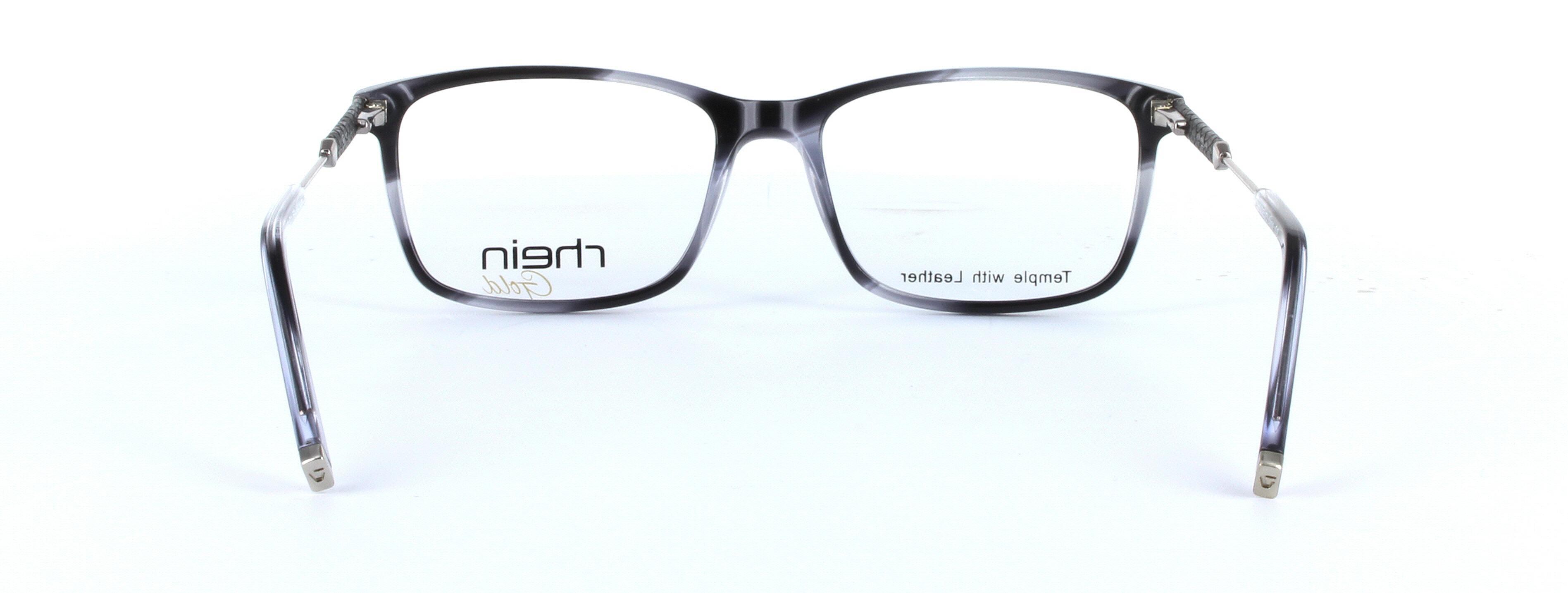 Durham Grey Full Rim Oval Rectangular Plastic Glasses - Image View 3