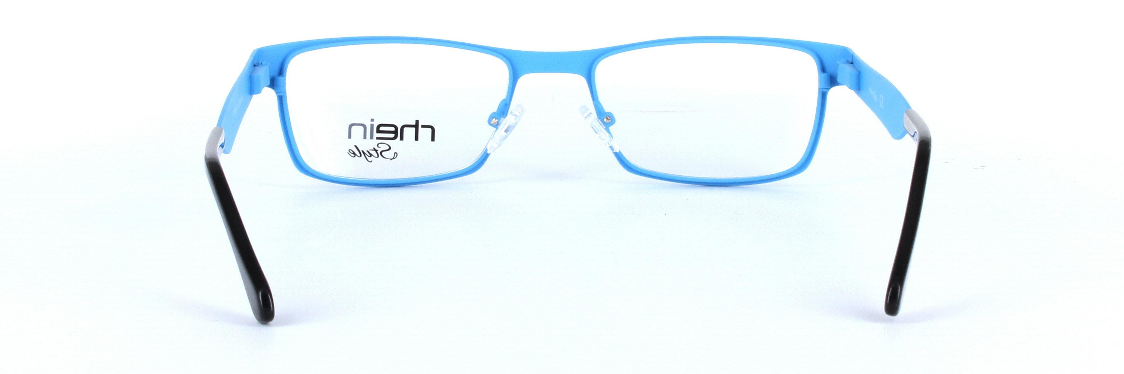 Ambleside Black and Blue Full Rim Rectangular Metal Glasses - Image View 3