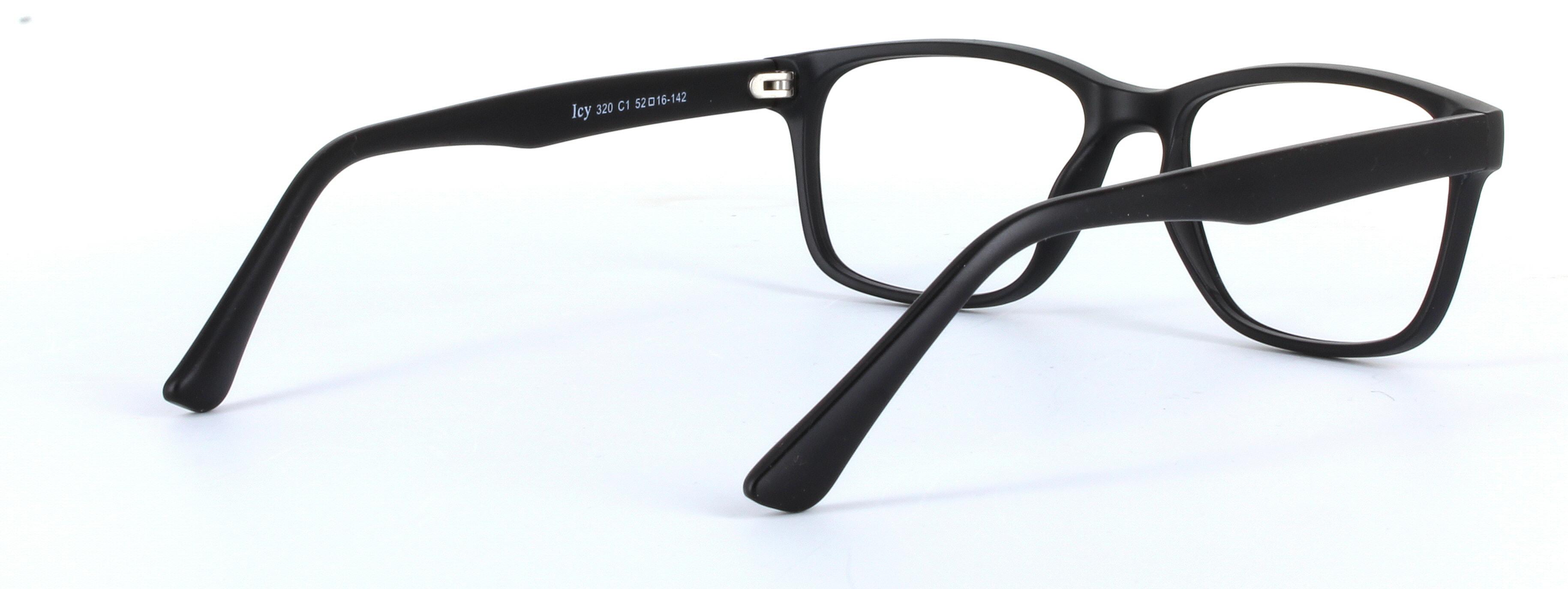 Chelsea Black Oval Square Plastic Glasses - Image View 4